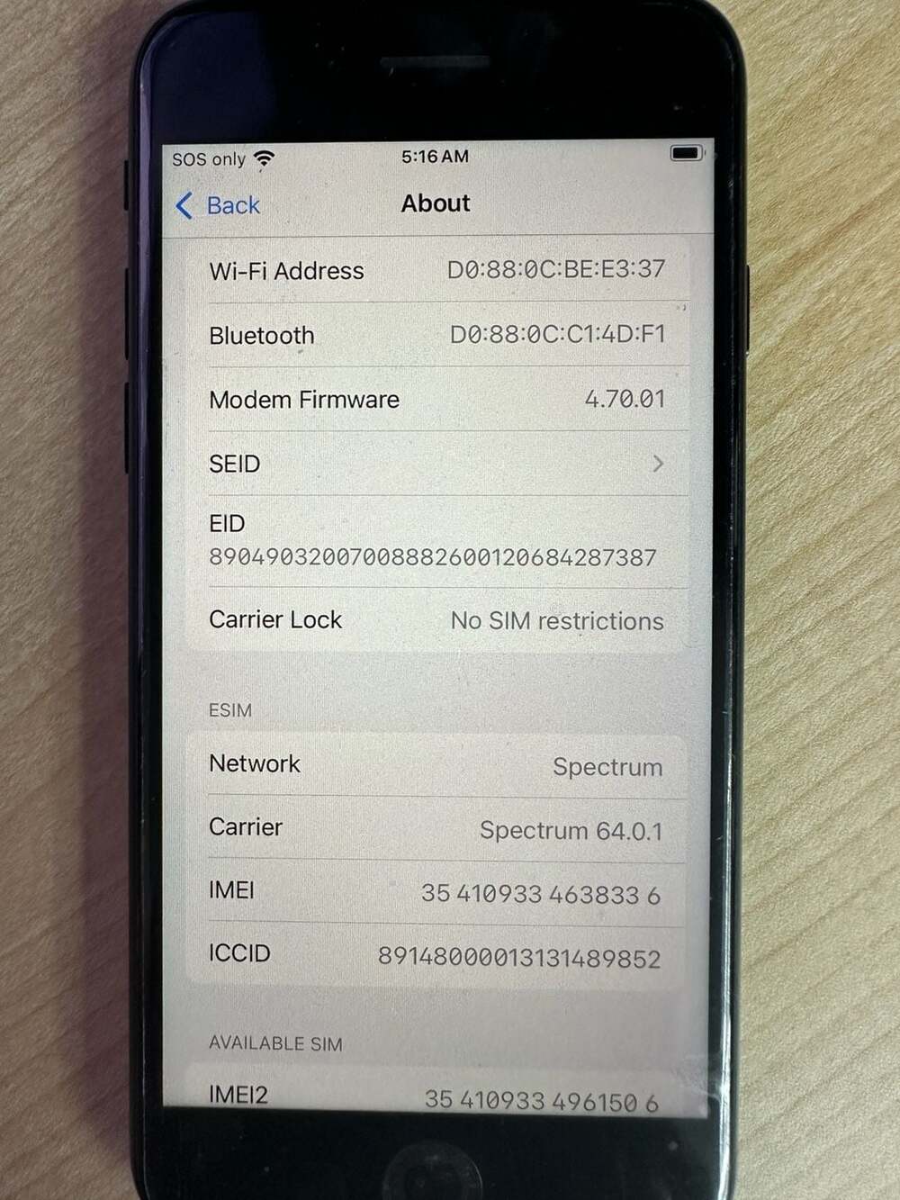 Apple iPhone SE (2022) - 64 GB - Midnight (Unlocked) - Picture 3 of 12